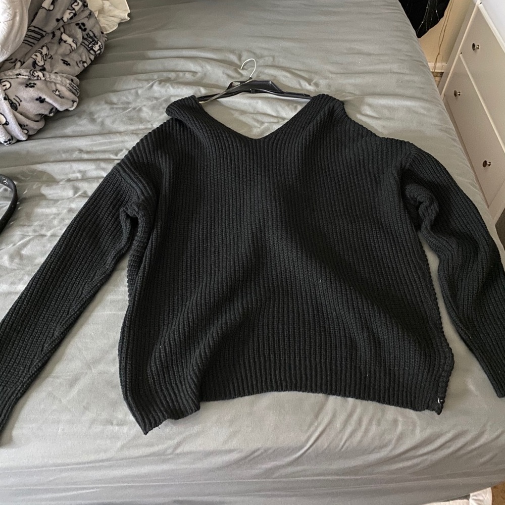 Black two side sweater